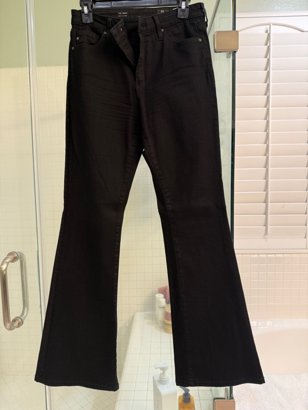 Ag Adriano Goldschmied Black High-Rise Flare Jeans